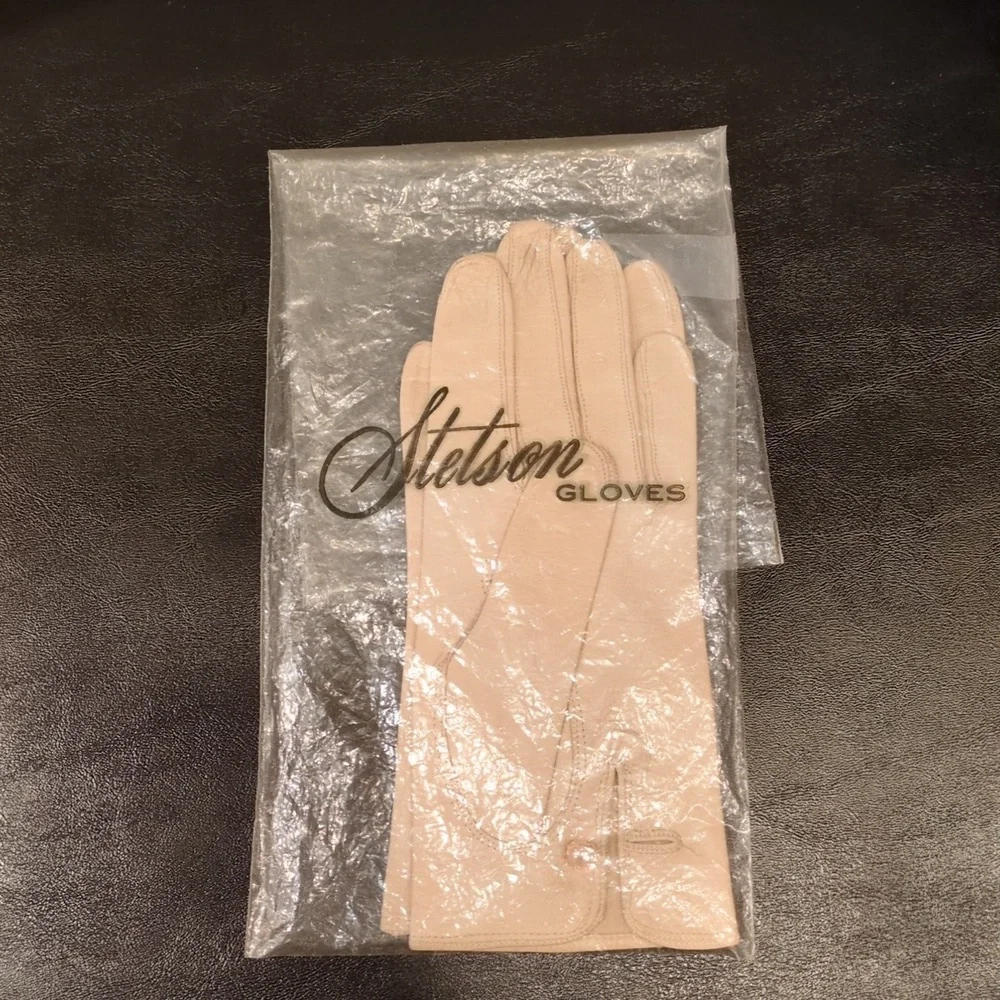 Vintage Stetson Leather Gloves Size 6.5